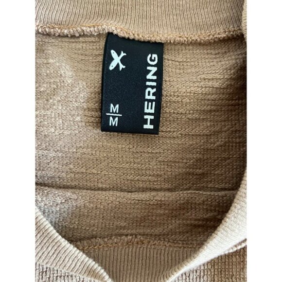 Hering Women's Pocket T-Shirt Dress Casual Short Sleeve Beige Medium - Picture 5 of 6